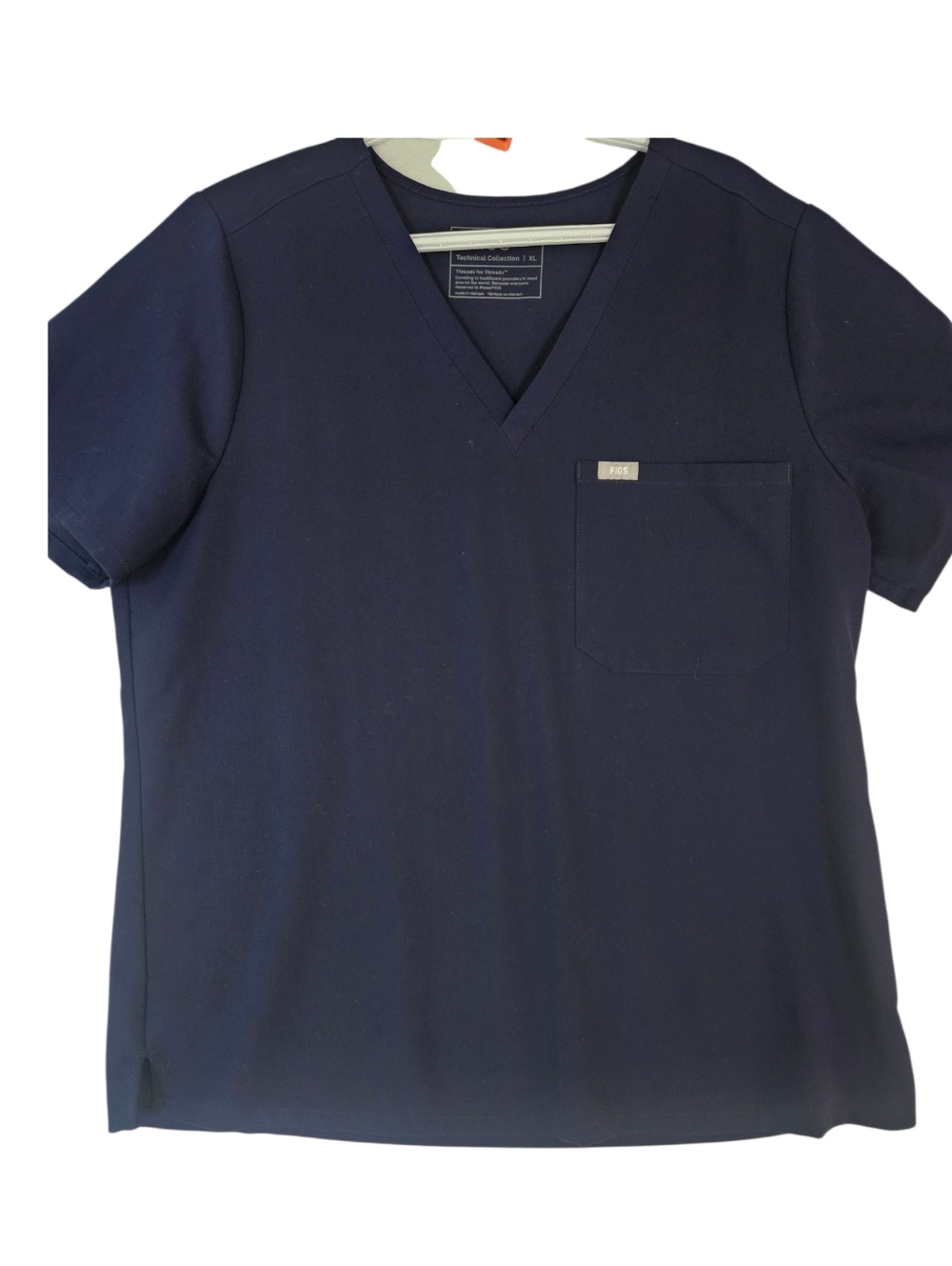 FIGS FW1100 Women’s Scrub Top FIONx Stretch Moisture Wicking XL Navy Pockets